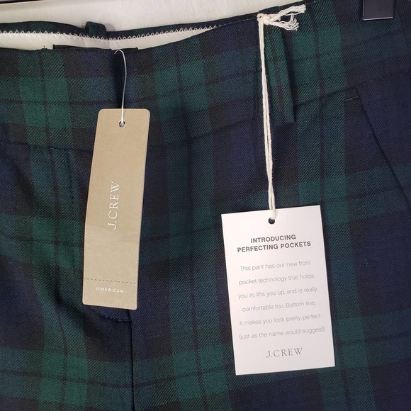 NEW J.Crew Cameron Plain Trousers‎ 00P Petite Blue Green NWT - Picture 5 of 8